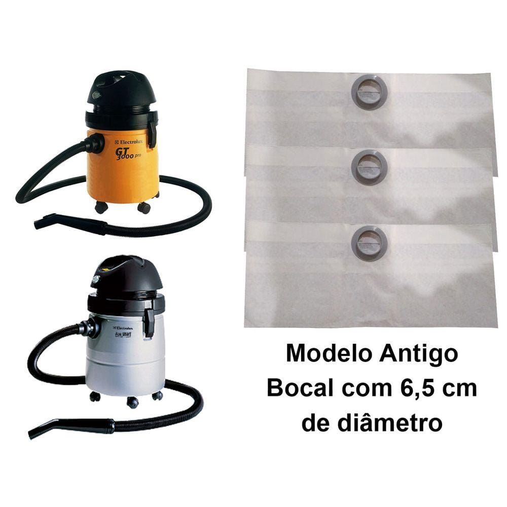 Kit Com 6 Sacos Descartáveis Aspirador De Pó Electrolux A20 Gt 3000