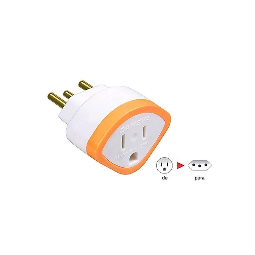 Adaptador Reverso Daneva Dn1629 2p+t 10a 250v Cores Sortidas