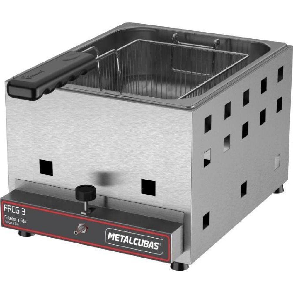 Fritador A Gás 3L Óleo Metalcubas