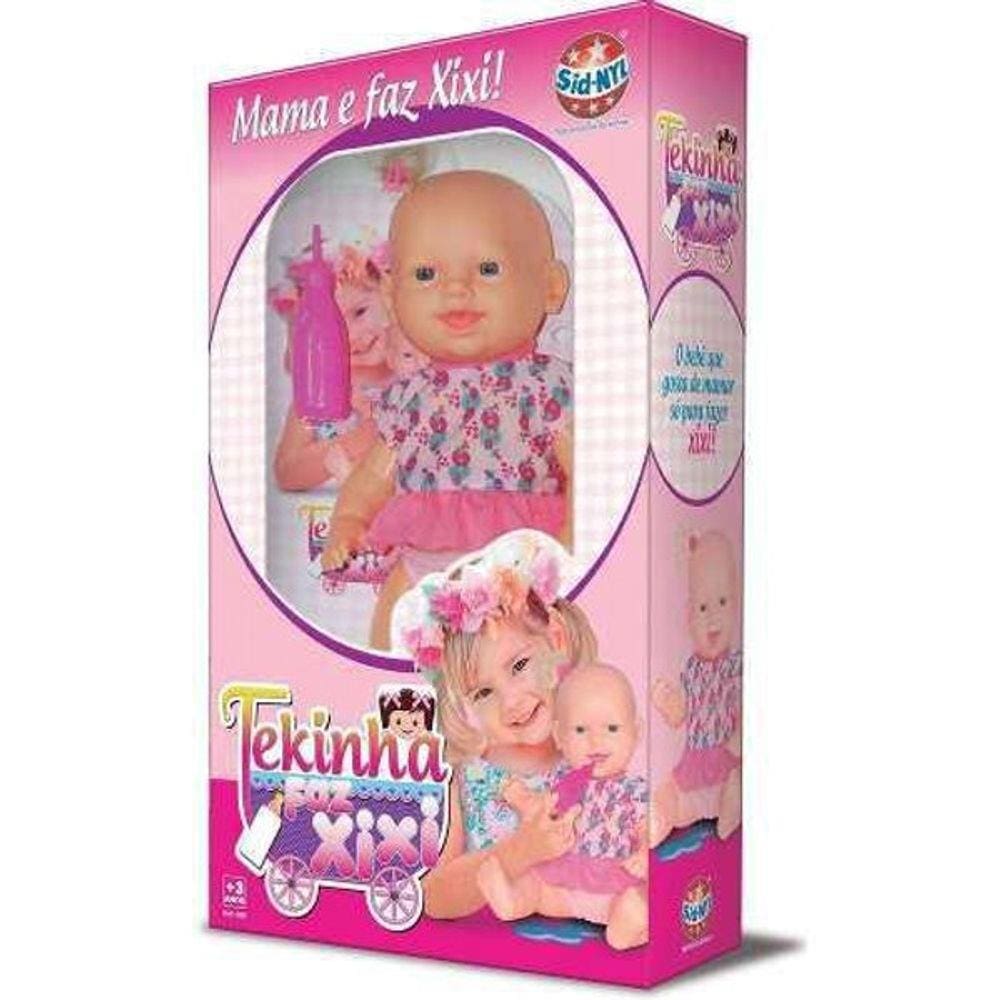 Boneca Tekinha Faz Xixi C/ Mamadeira Sid-Nyl