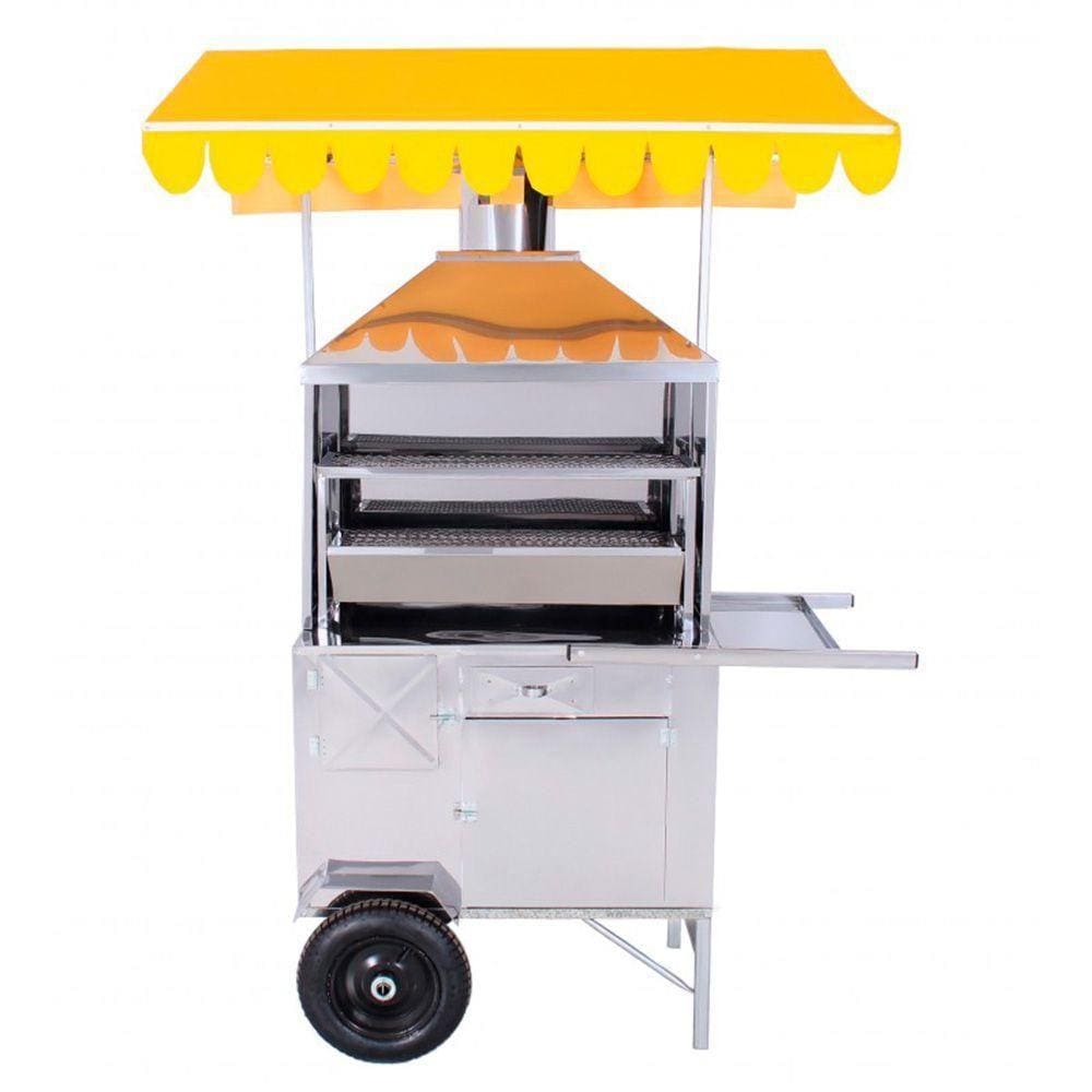 Carrinho de Churrasco Inox R2 com Churrasqueira de 80cm 67159