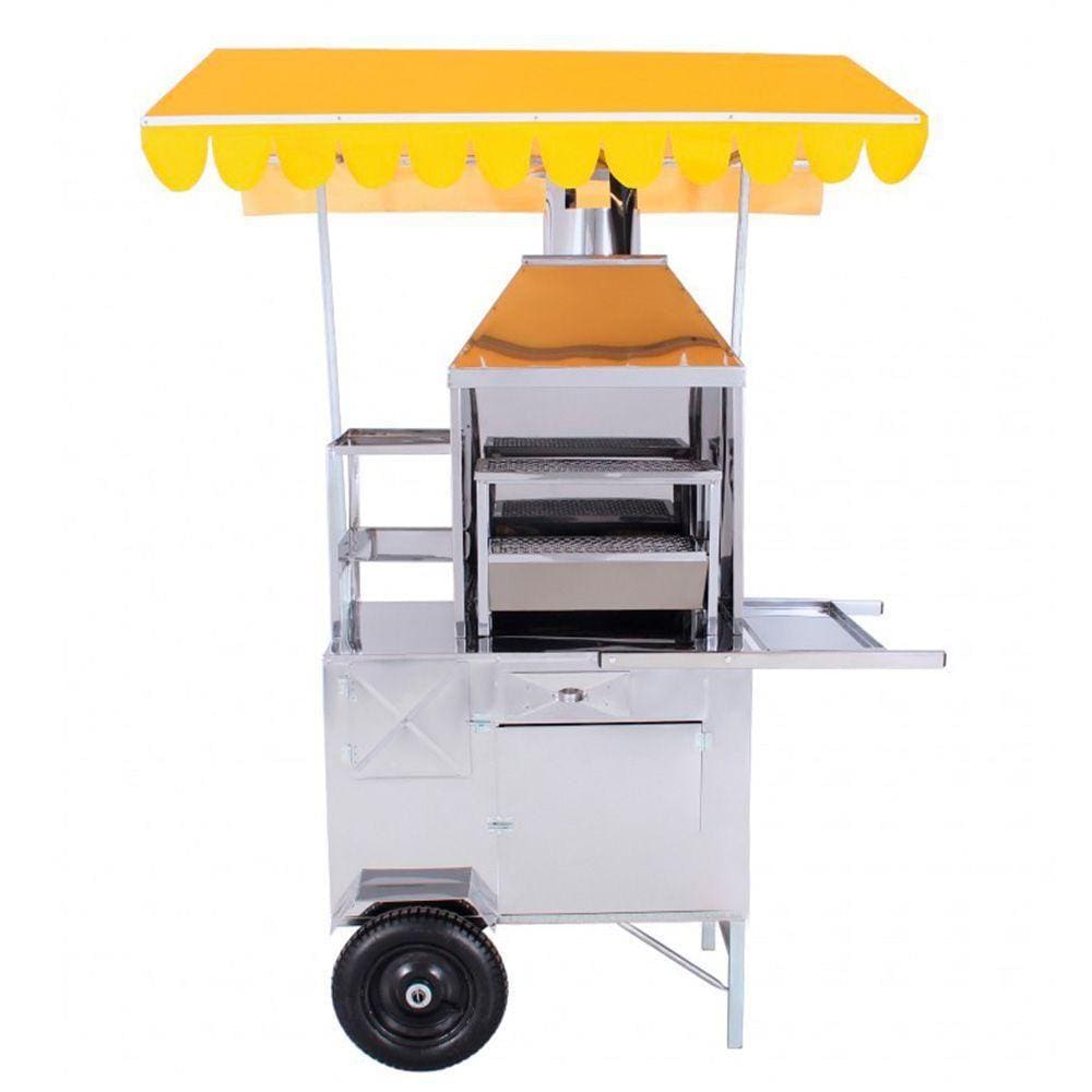 Carrinho de Churrasco Inox Com Churrasqueira De 50cm 67200