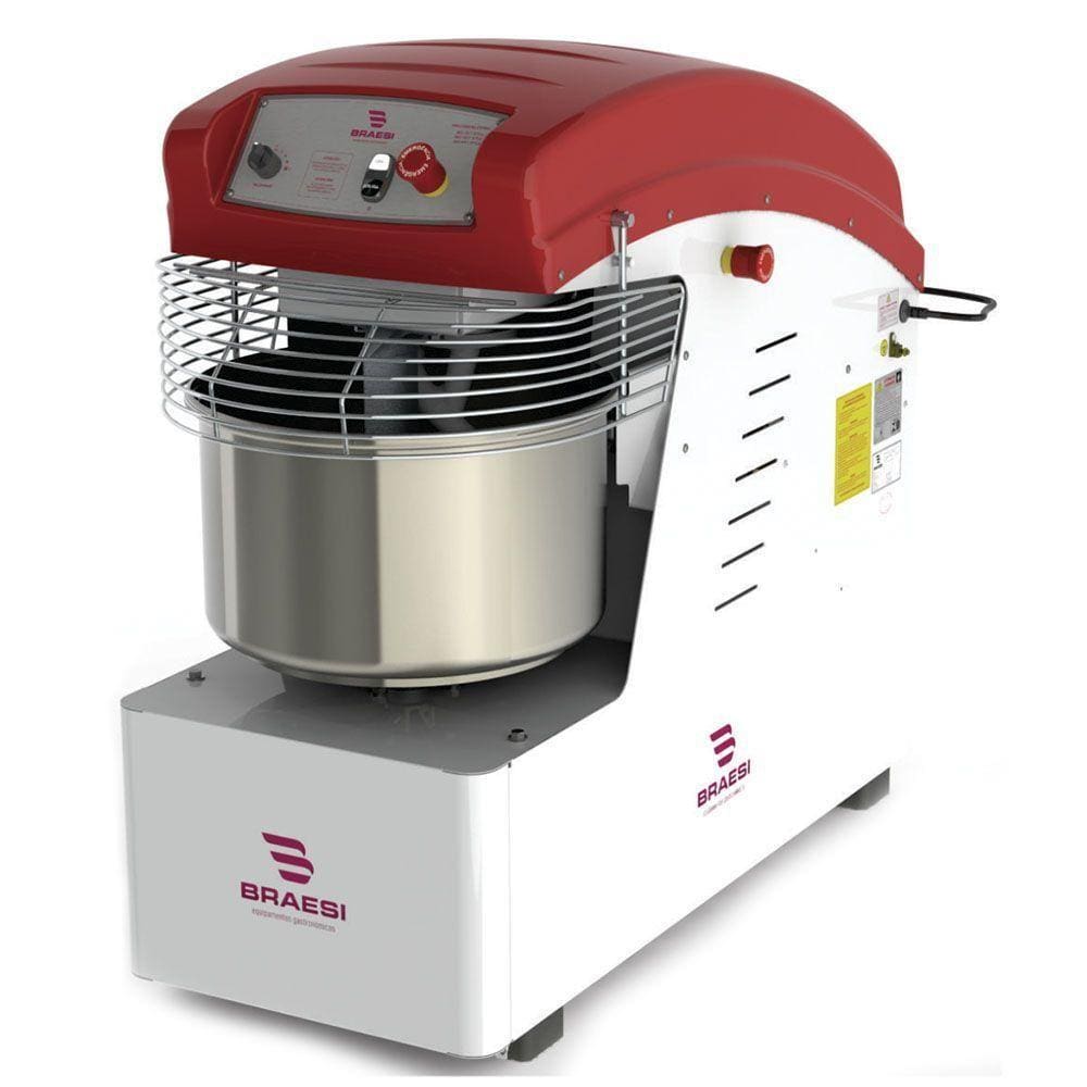 Amassadeira Espiral Braesi 25 Litros 1,6/2,5cv Trifásico AES-25/1 380T STYLE