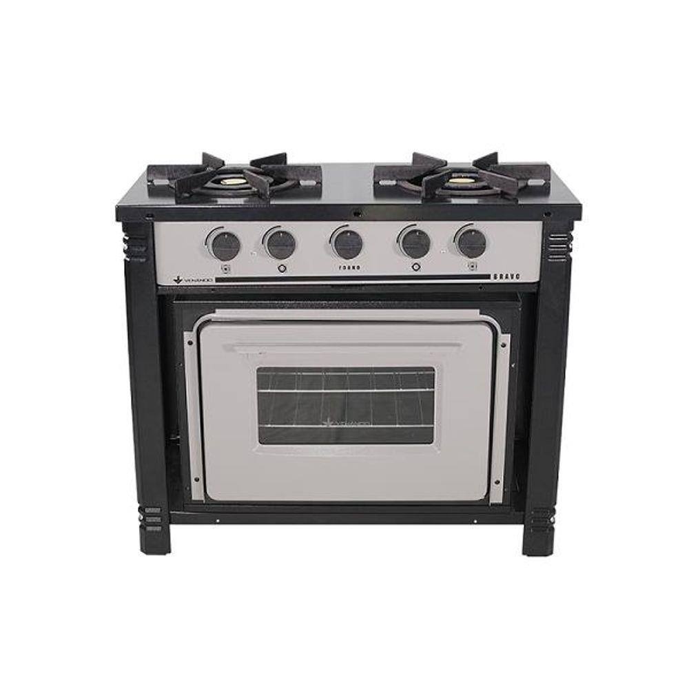 Fogão 2 Bocas Venâncio Bravo Com Forno Grafite - Br2bf