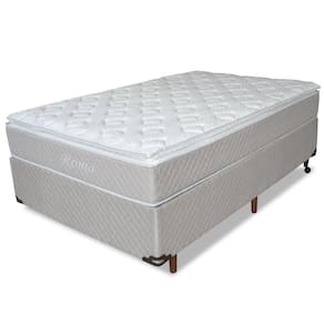 Conjunto Box Solteiro Molas Ensacadas com Pillow Top Roma Umaflex