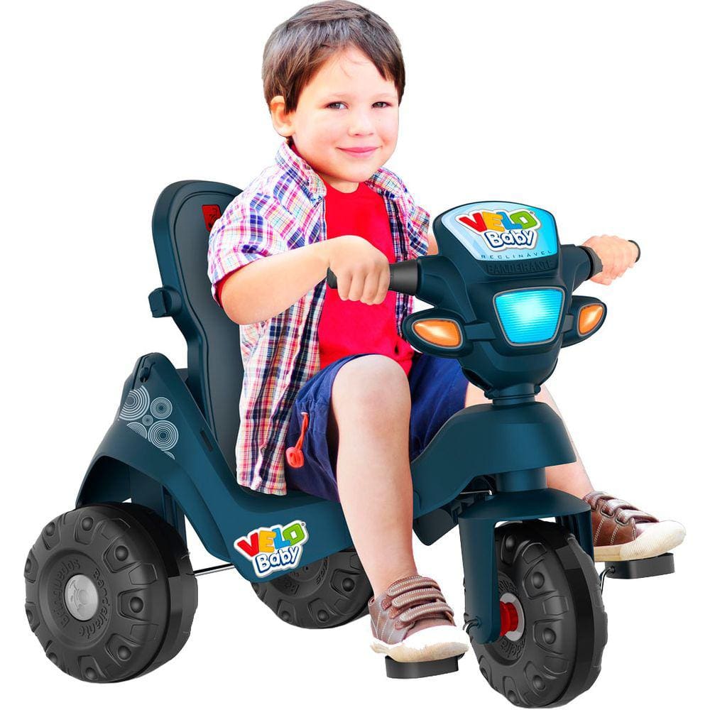 Triciclo Motoca Infantil Passeio Azul com Empurrador e Cobertura BW003-A  IMPORTWAY - AliExpress