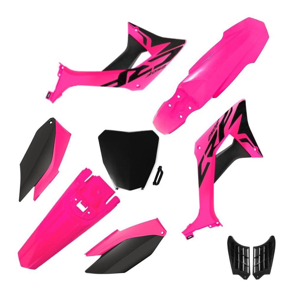 Kit Plástico Biker Evo Crf 250f Com Adesivos e Number Plate Next