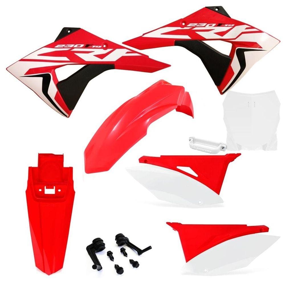 Kit Plástico Biker Next Crf 230 Com Number Plate F1rst e Adesivos