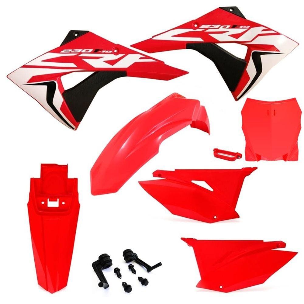 Kit Plástico Biker Next Crf 230 Com Number Plate F1rst e Adesivos