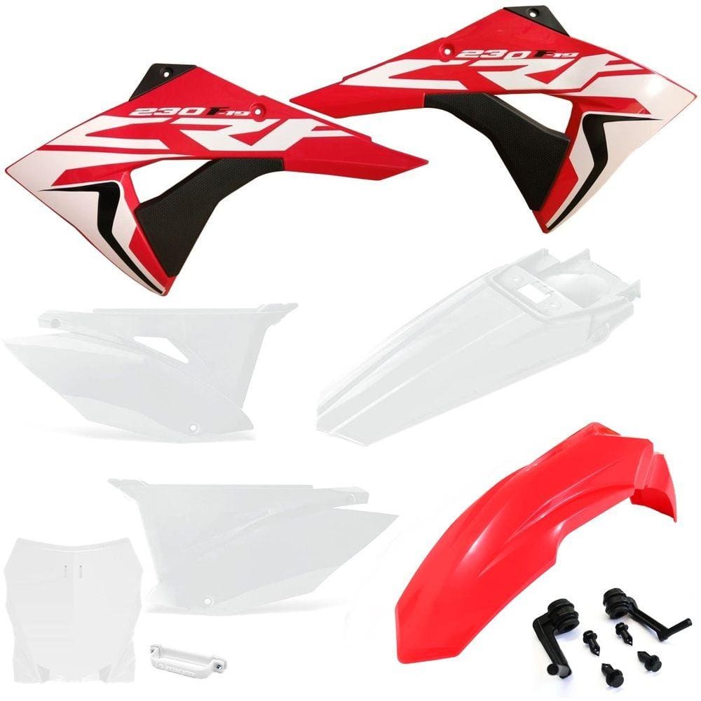 Kit Plástico Biker Next Crf 230 Com Number Plate F1rst e Adesivos