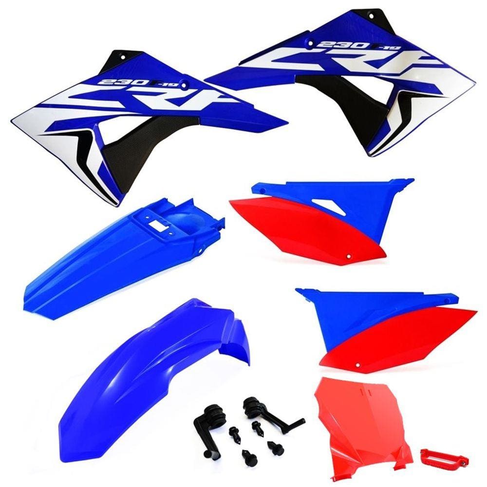 Kit Plástico Biker Next Crf 230 Com Number Plate F1rst e Adesivos