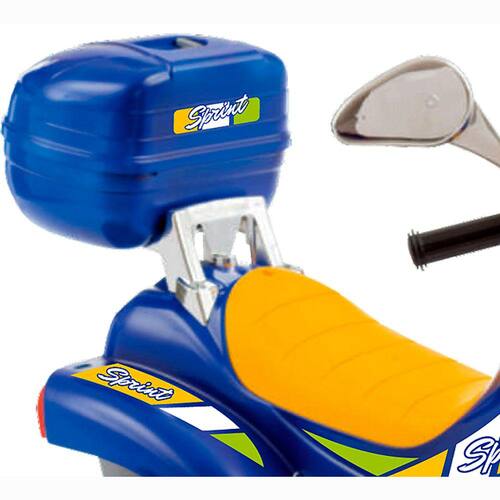 Mini Moto Elétrica Infantil Sprint Turbo - 2 Marchas 12V com Capacete -  Azul+amarelo