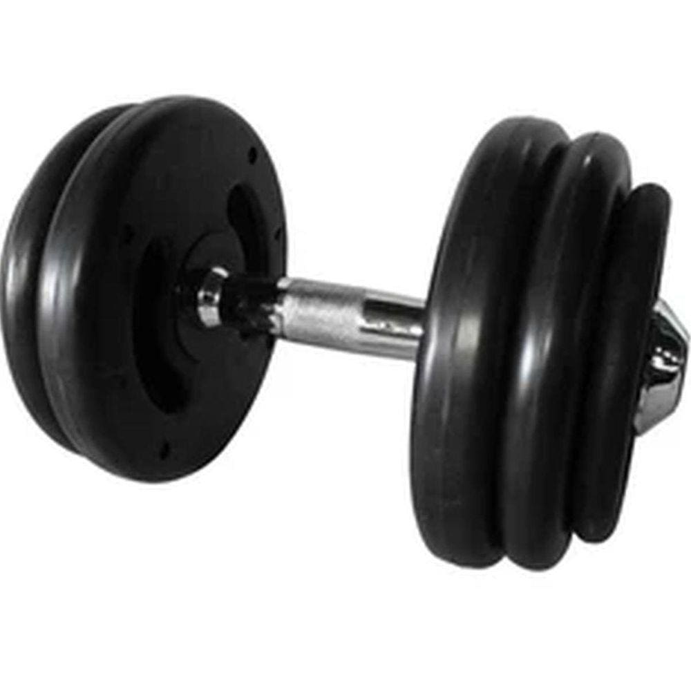 Dumbbell Injetado Com Pegada Cromada Academia Fitness 28Kg