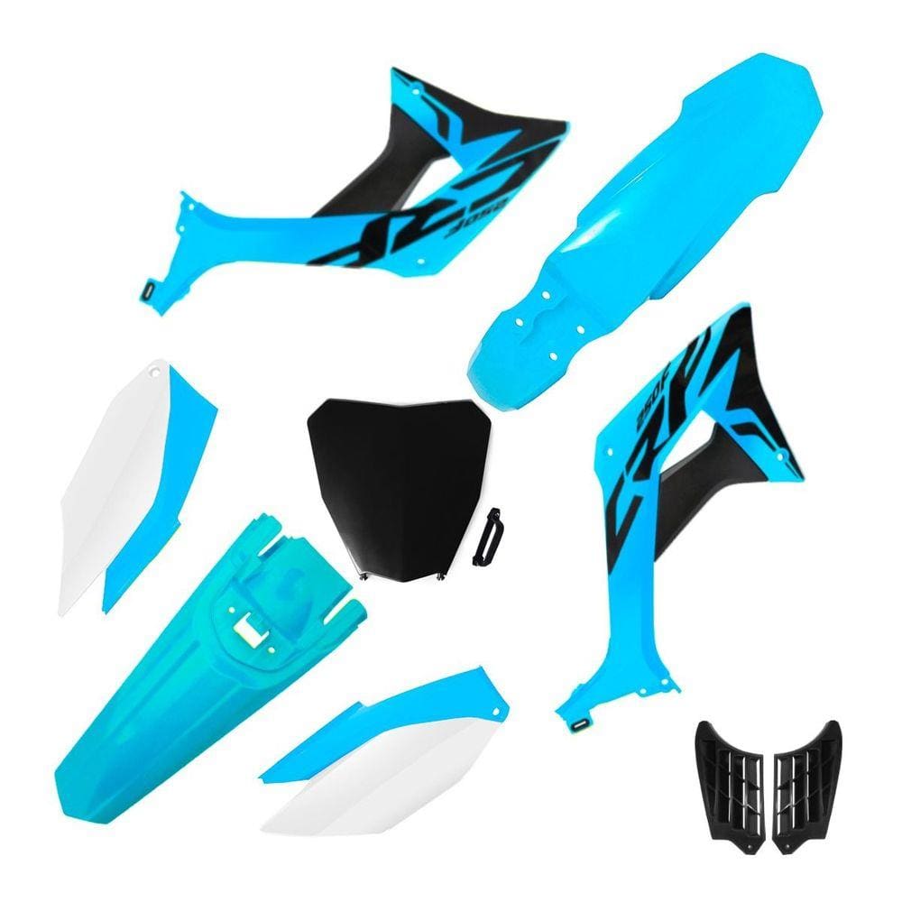 Kit Plástico Biker Evo Crf 250f Com Adesivos e Number Plate Next