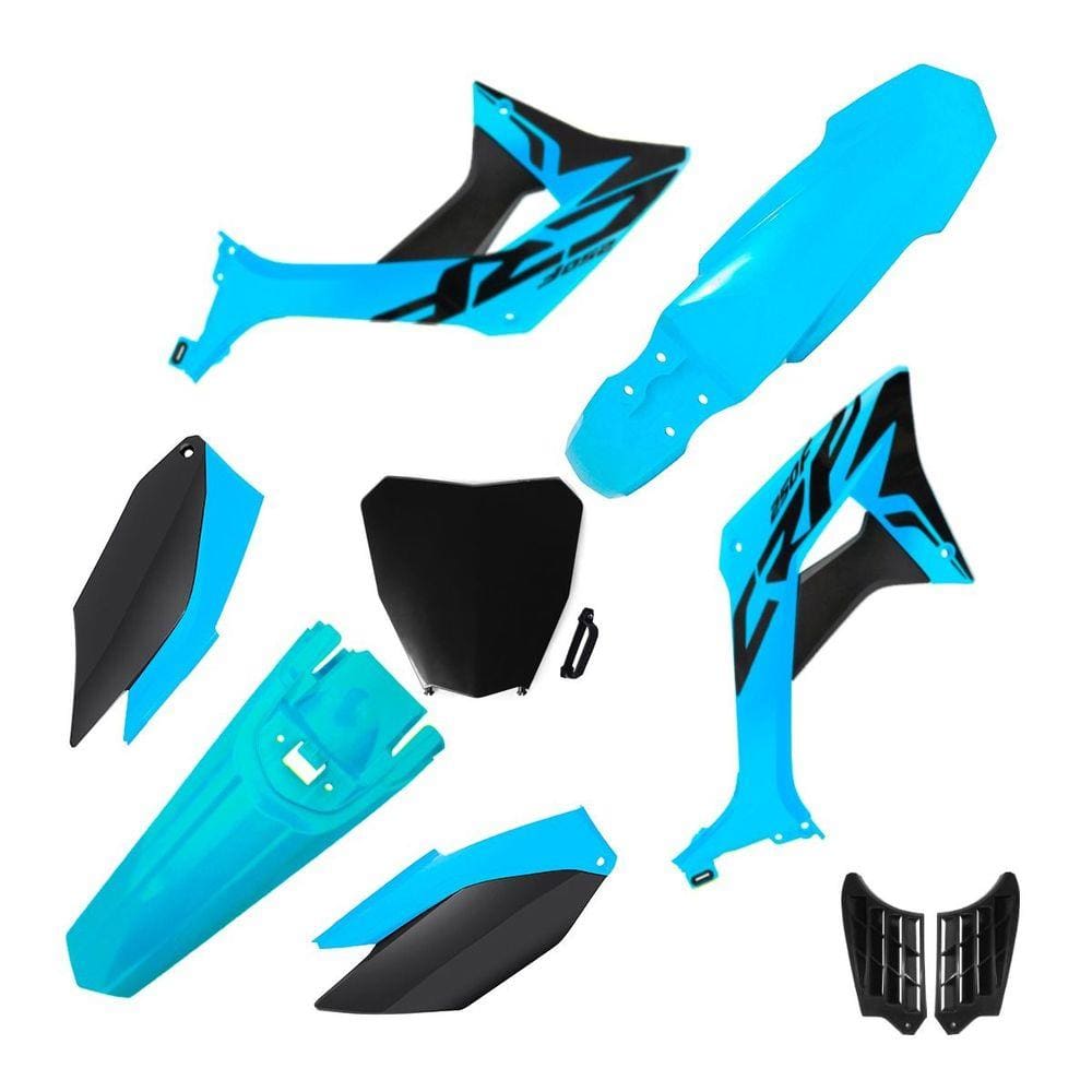 Kit Plástico Biker Evo Crf 250f Com Adesivos e Number Plate Next