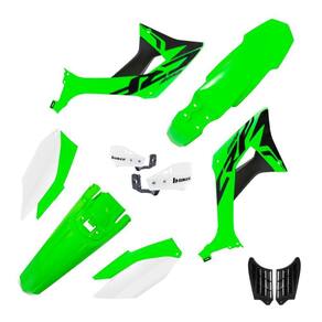 Kit Plástico Biker Evo Crf 250f Com Adesivos + Protetor De Mão Biker