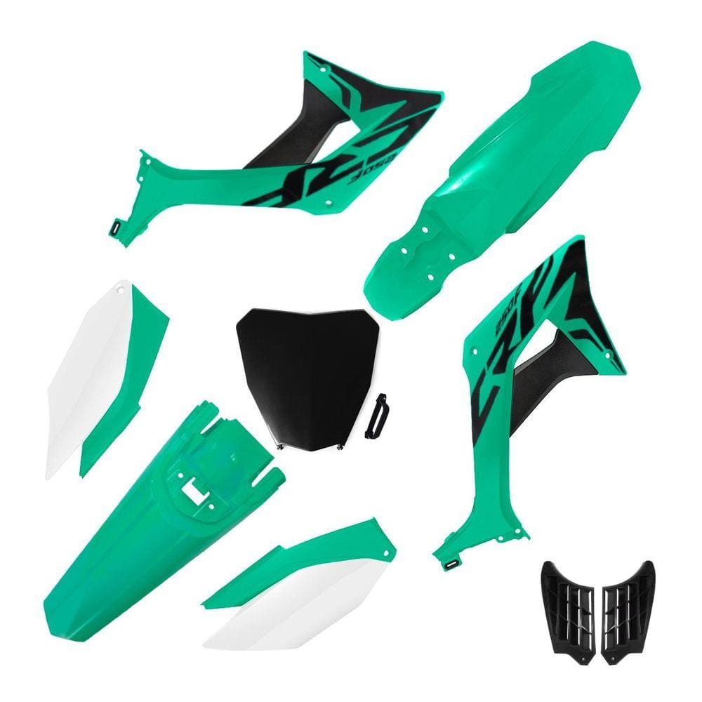 Kit Plástico Biker Evo Crf 250f Com Adesivos e Number Plate Next
