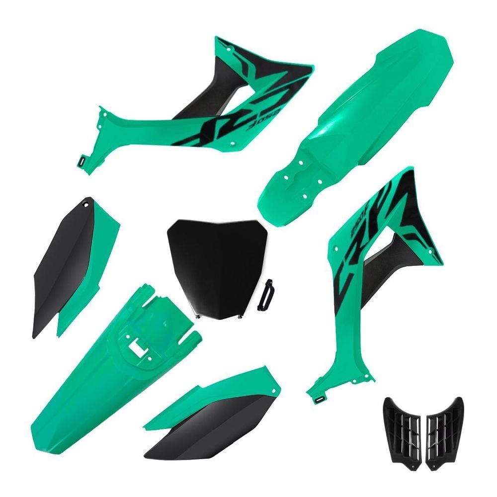 Kit Plástico Biker Evo Crf 250f Com Adesivos e Number Plate Next