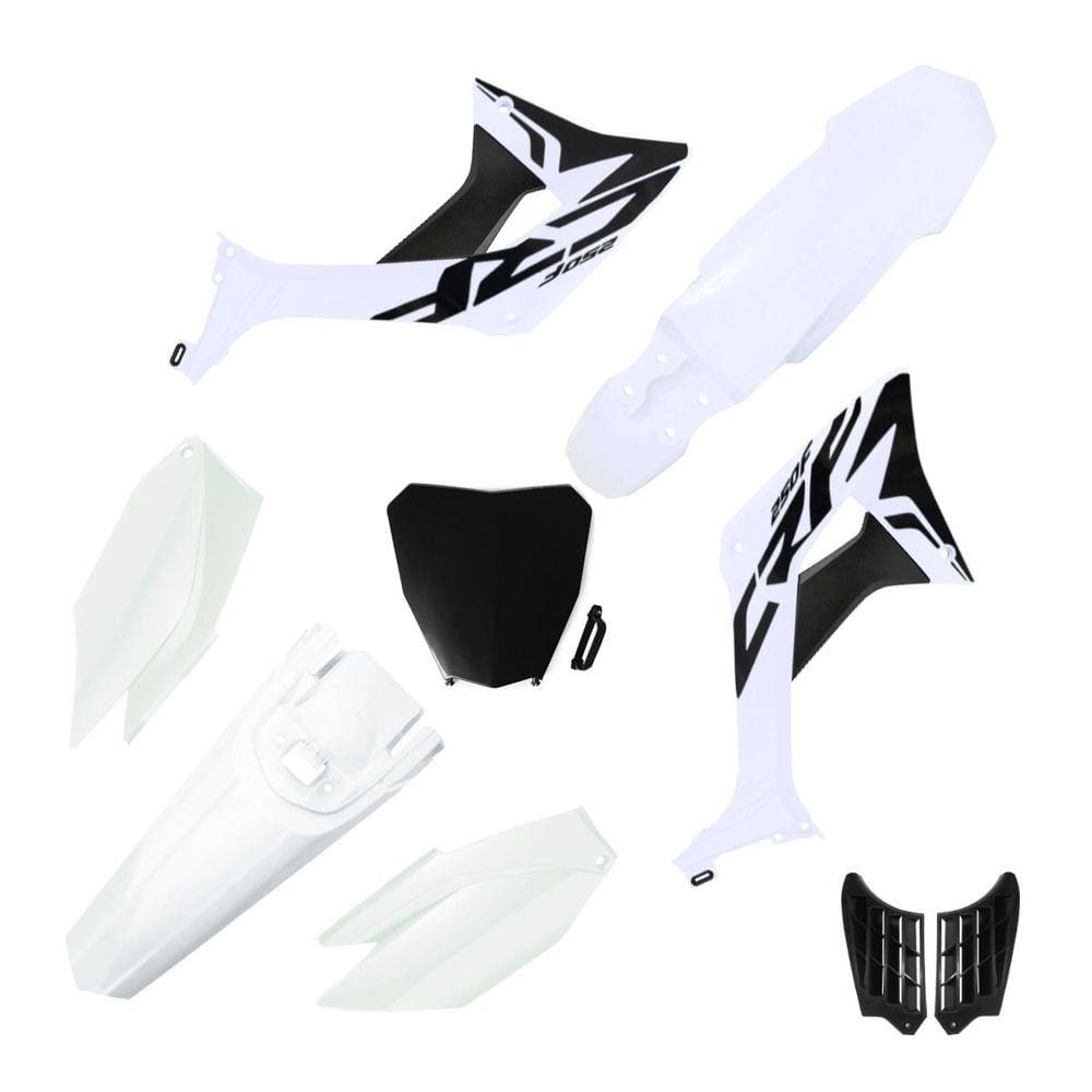 Kit Plástico Biker Evo Crf 250f Com Adesivos e Number Plate Next
