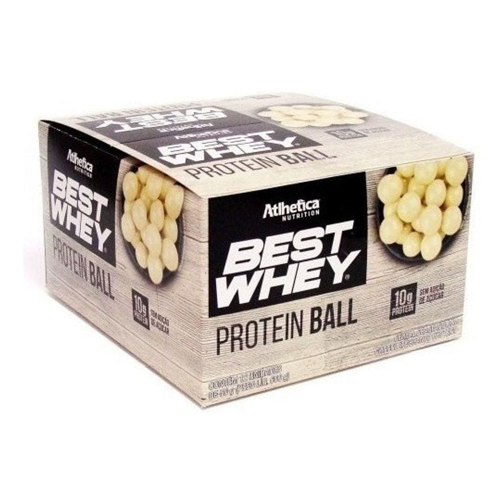 Best Whey Protein Ball Chocolate Branco Atlhetica (12 Unid.)