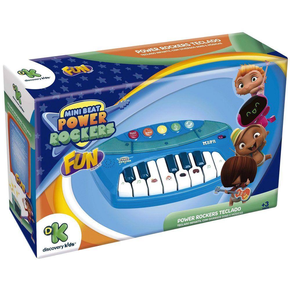 Piano Teclado Animal Brinquedo Infantil Sons Fazenda Sitio - AZUL