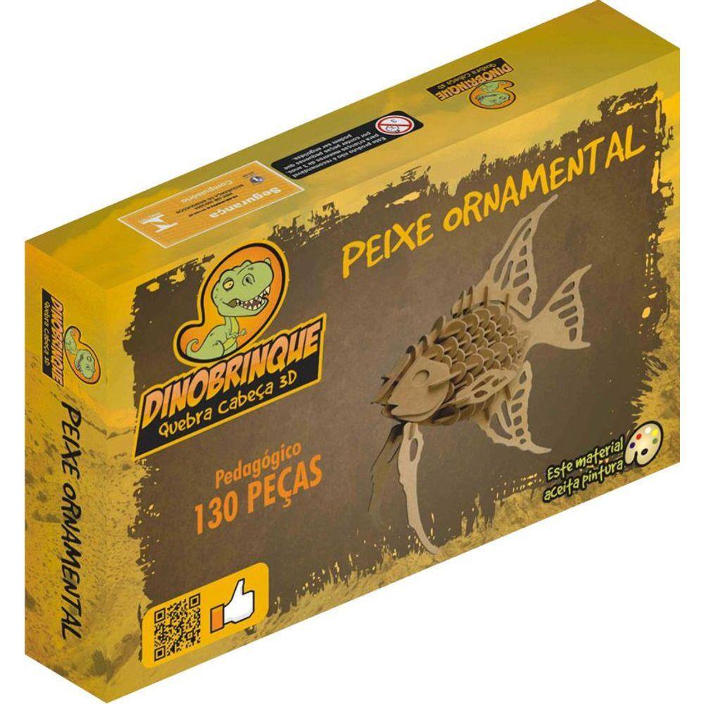 Quebra-Cabeça de Madeira Peixe 100 Peças Multikids - BR1680