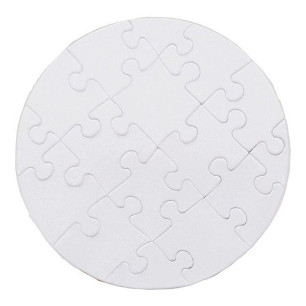 10 Quebra Cabeças 19cm Redondo - 16 Peças P/ Sublimação