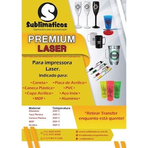 50 Folhas Transfer Premium Laser Brilho