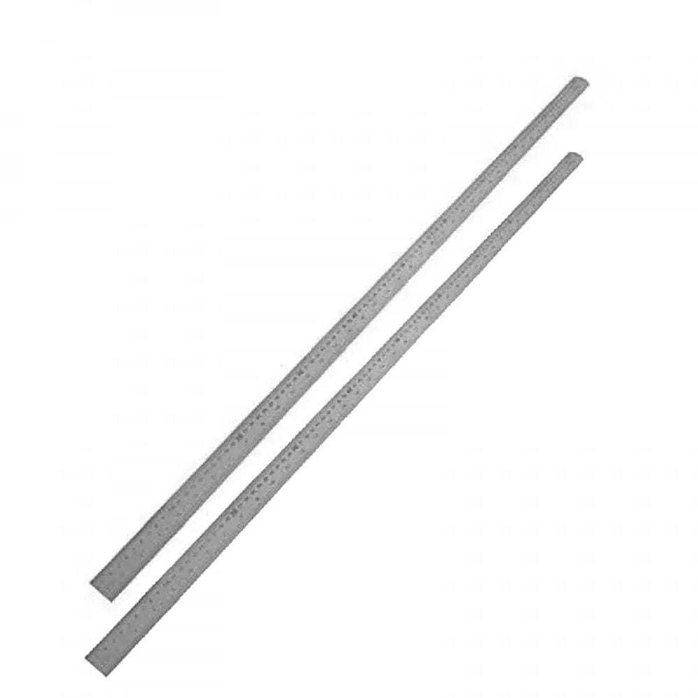Kit 2 Un. Régua Aço Inóx 1 Metro 40 Polegadas 100cm Starfer