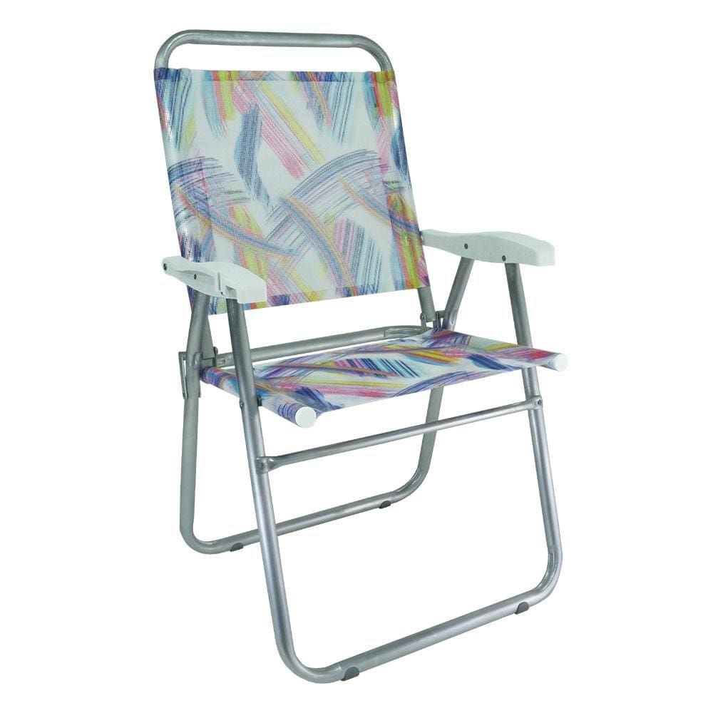 Cadeira Alumínio Reforçada Cancun Plus Colors Aquarela Zaka 120 KG