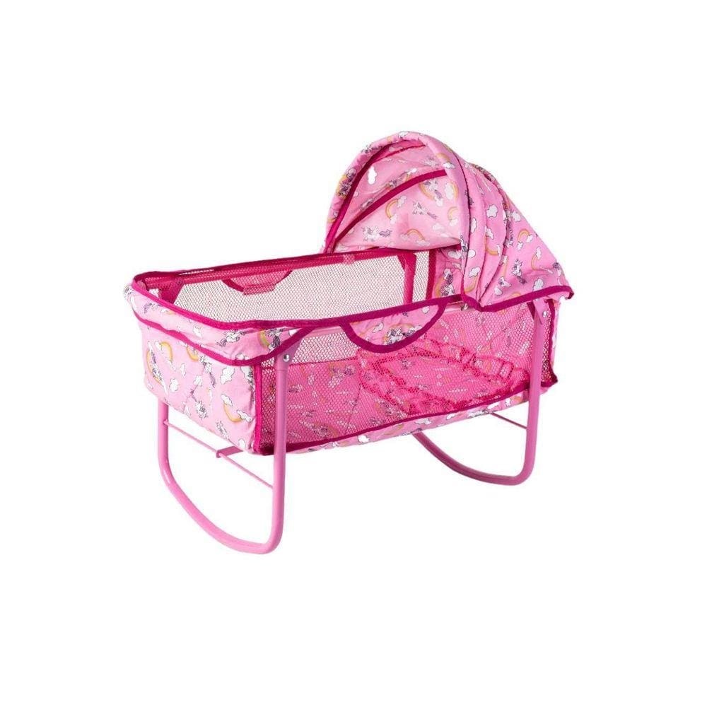 Berço Balanço Ninar Boneca Bebe Reborn Milan Luxo