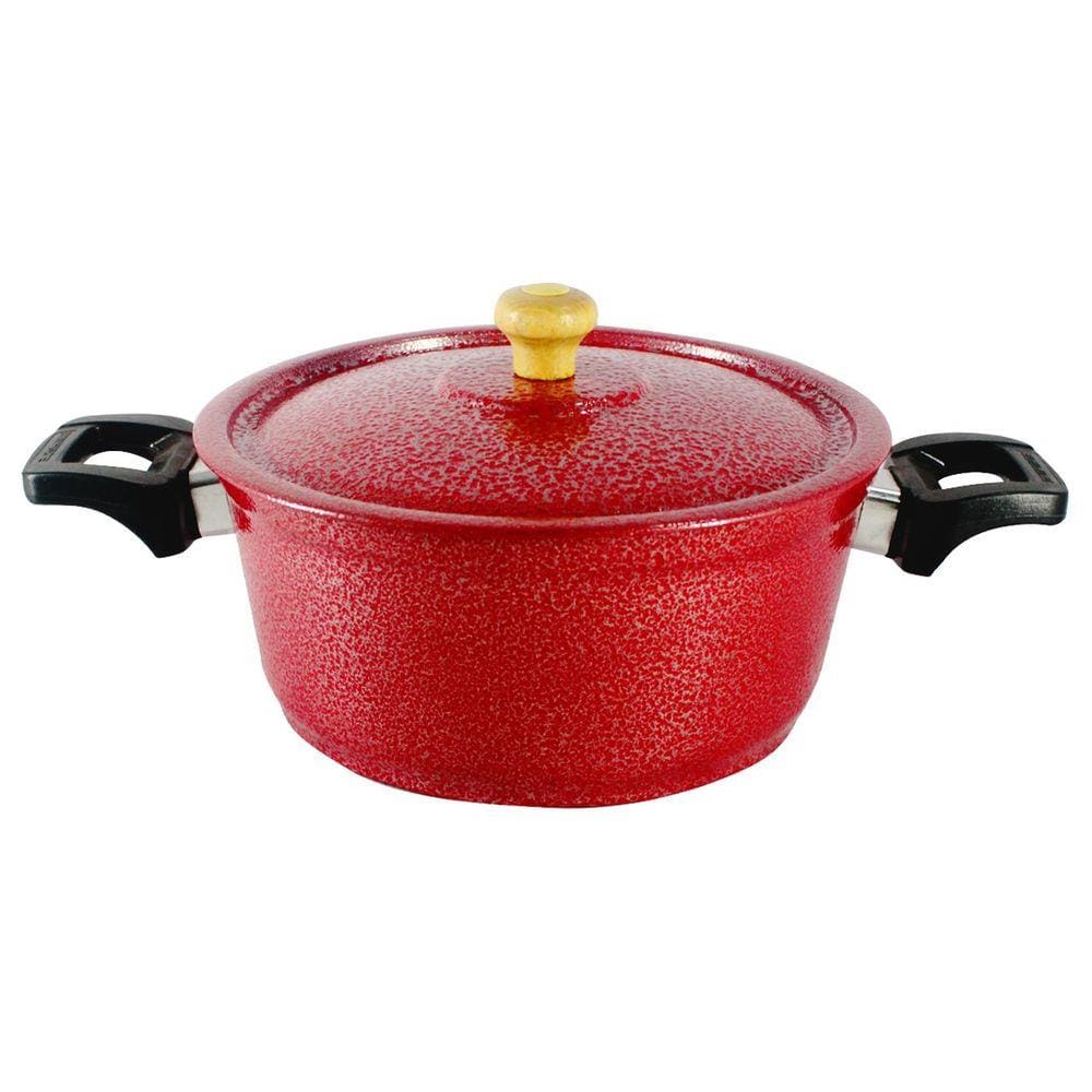 Caçarola Panela De Alumínio Craqueada Alça Baquelite 24cm