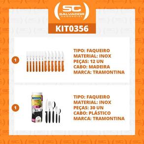 KIT - Jogo De Churrasco Inox 12 Peças Dynamic + 1 Faqueiro 30pç - Tramontina