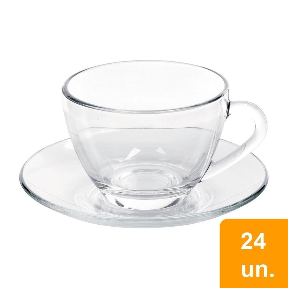 Conjunto de Xícaras Chá c/ Pires Astral 24 Peças - Marinex