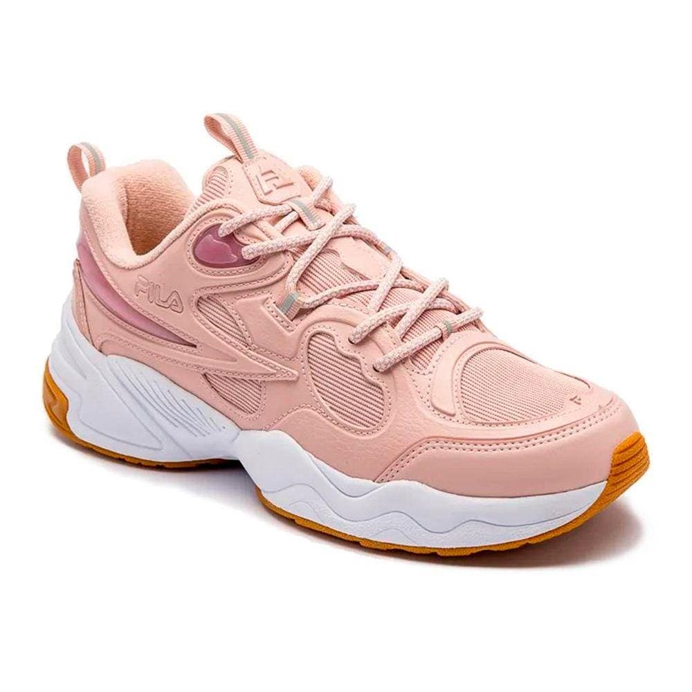 Tenis feminino fila branco rosa | Casas Bahia