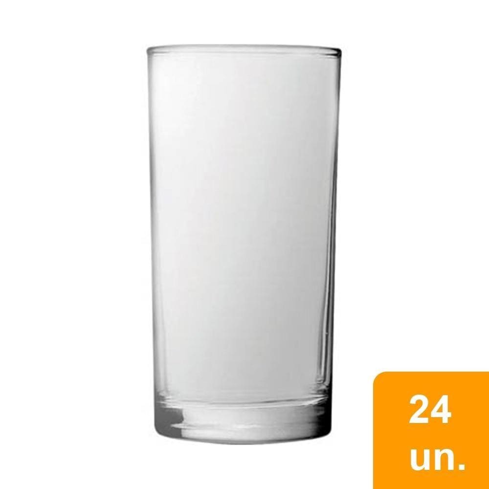 Jogo 24 Copo Americano Vidro Long Drink 345ml Cristal Nadir