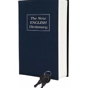 Cofre Livro Camuflado Formato Dicionário Inglês Dinheiro