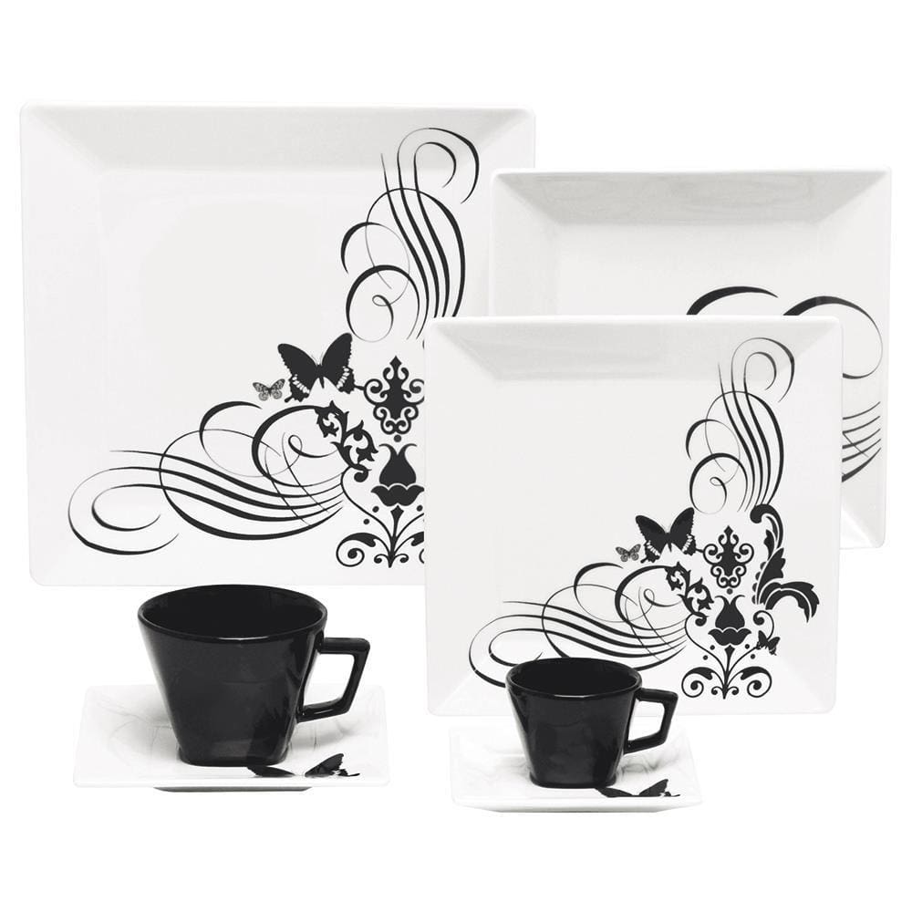 Aparelho de Chá e Café Porcelana Schmidt 53 peças - Dec. Vitoria 0397 em  Promoção na Americanas