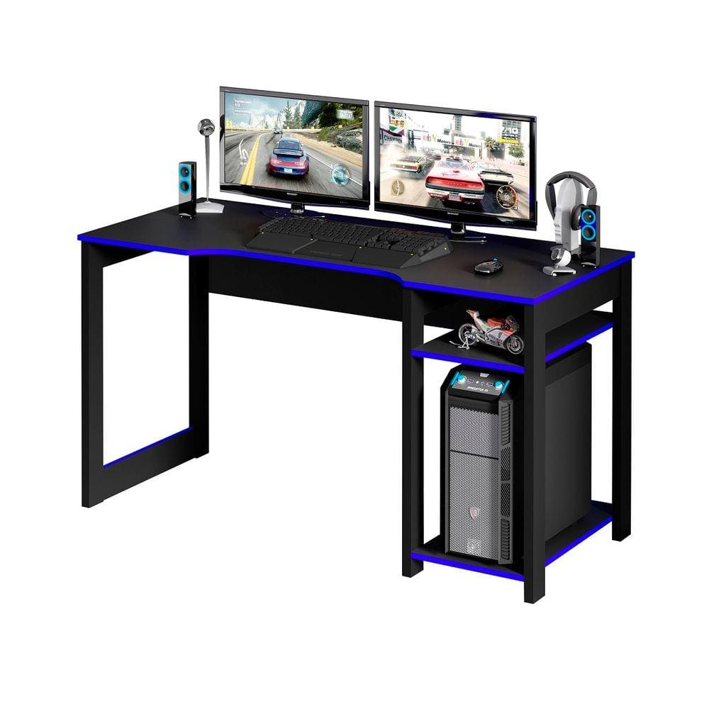 Mesa Para Computador Notebook Desk Game Drx 3000 Preto - Móveis Leão