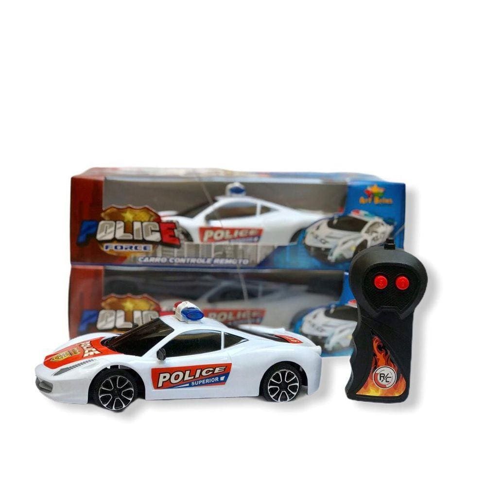 Mini carro de corrida policia art brink