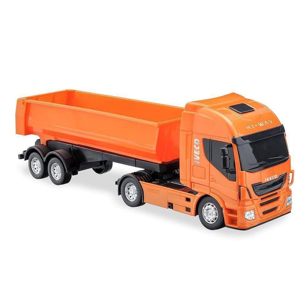 Brinquedo Caminhão Iveco Tector Coletor Laranja