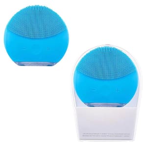 Esponja Massageadora Elétrica Para Limpeza Facial Azul