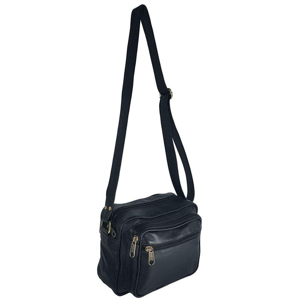 Bolsa Carteiro Masculina Com Alça Tiracolo De Couro Bovino