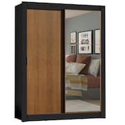 Guarda-roupa Solteiro Denver 2 Portas Correr Espelho Madesa