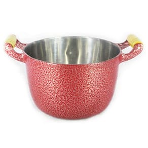 Caldeirão Alumínio Fundido Craqueado Alça De Madeira 30cm