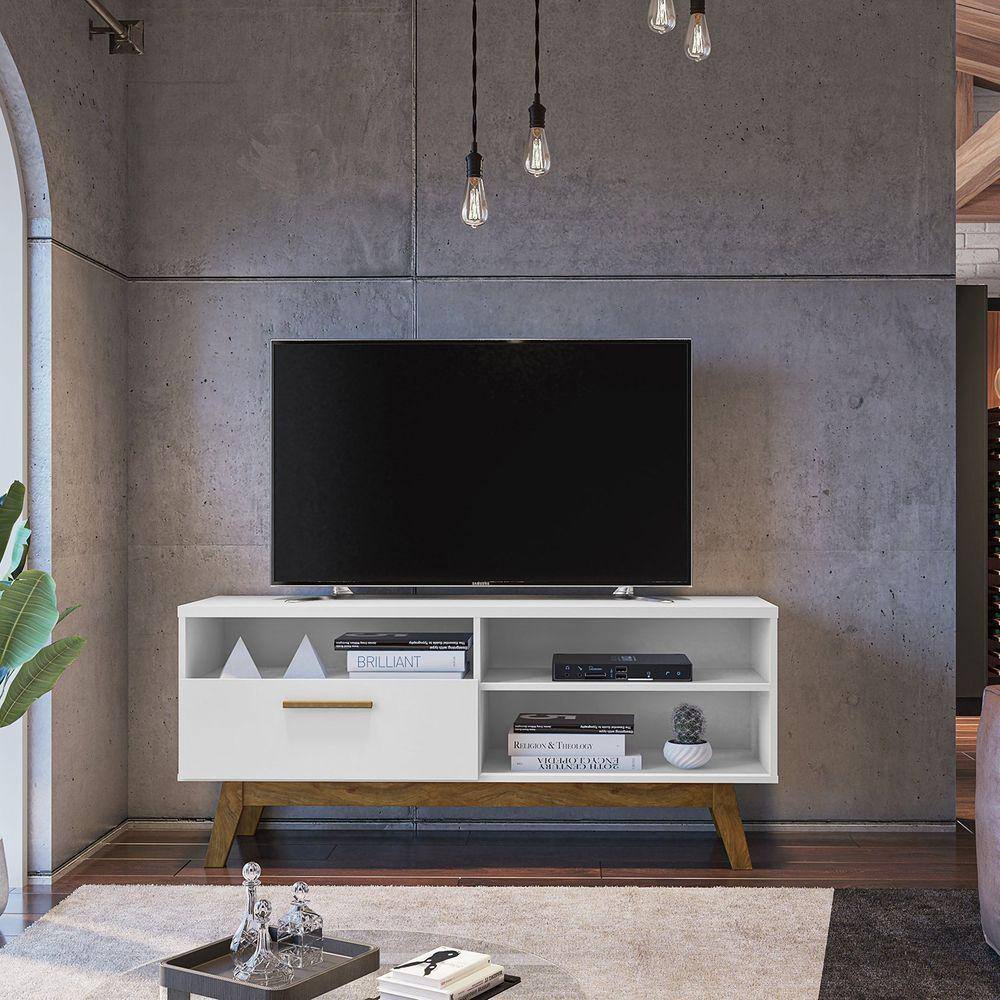 Rack para TV até 55'' Móveis Bechara Paládio 1 Porta e 3 Nichos