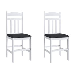 Conjunto 2 Cadeiras Madeira E Tecido Corino 200 - Branco