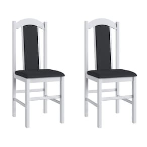 Conjunto 2 Cadeiras Madeira E Tecido Corino 500 - Branco