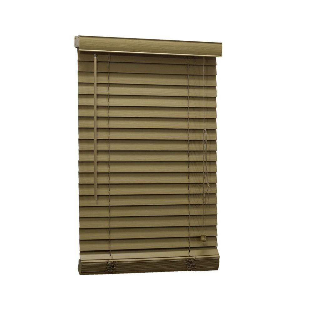 Persiana Horizontal Pvc 50mm Forest Marfim 100 (L) X 160 (A) cm Design Madeira C/ bandô 1,00 x 1,60
