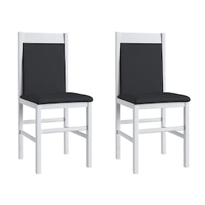 Conjunto 2 Cadeiras Madeira E Tecido Corino 600 - Branco
